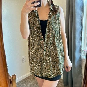 🌻vintage floral button down top🪴